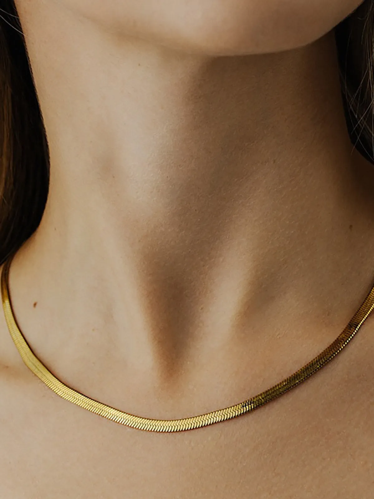 Minimalist Snake Chain Necklace sold by COMMENSE product image thumbnail 2