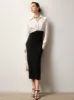 Patchwork Split Polo Dress sold by COMMENSE