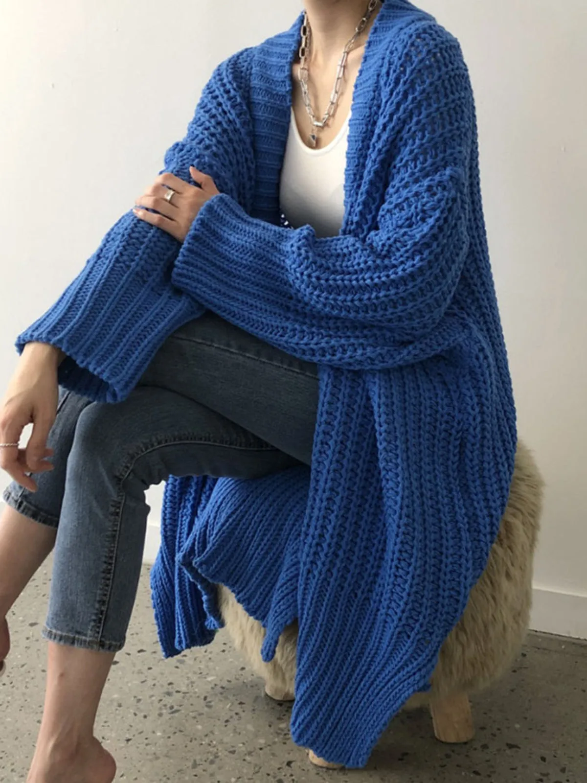 Oversize Split Knit Outerwear sold by COMMENSE