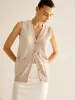 V-Neck Sleeveless Button Cardigan sold by COMMENSE