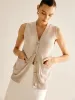 V-Neck Sleeveless Button Cardigan sold by COMMENSE