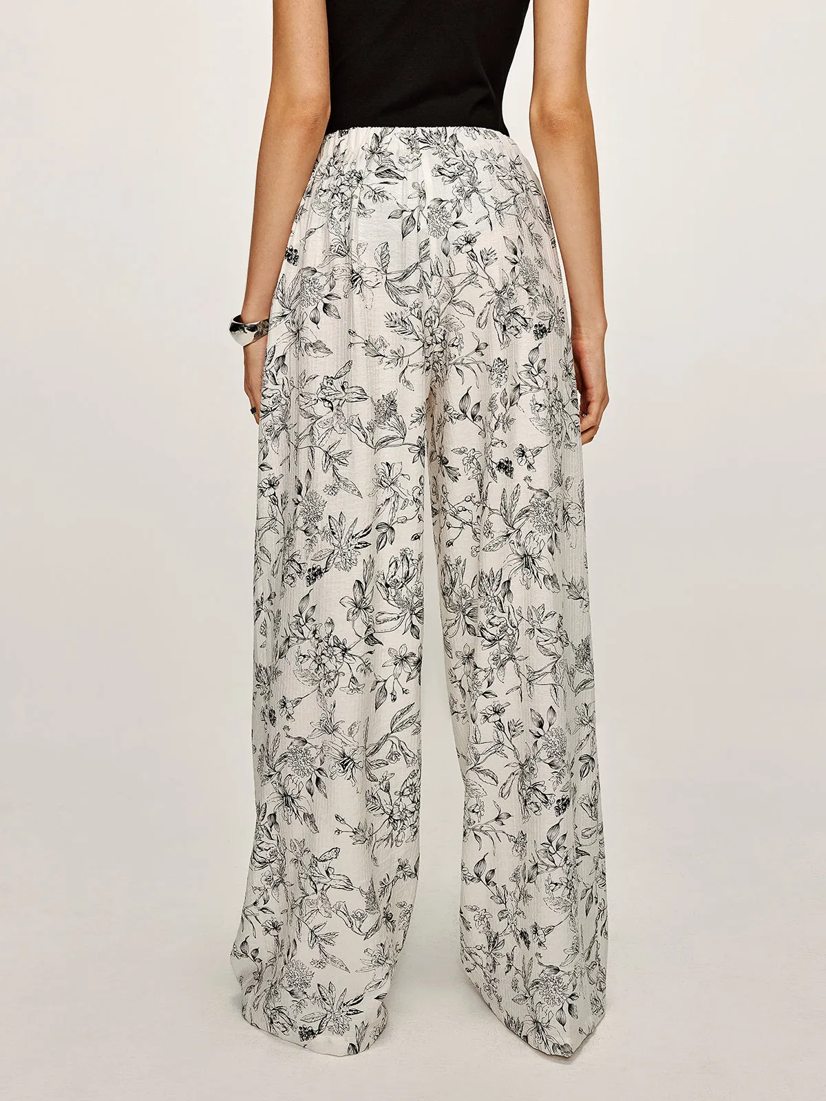 Floral Printed Baggy Pants sold by COMMENSE product image thumbnail 5