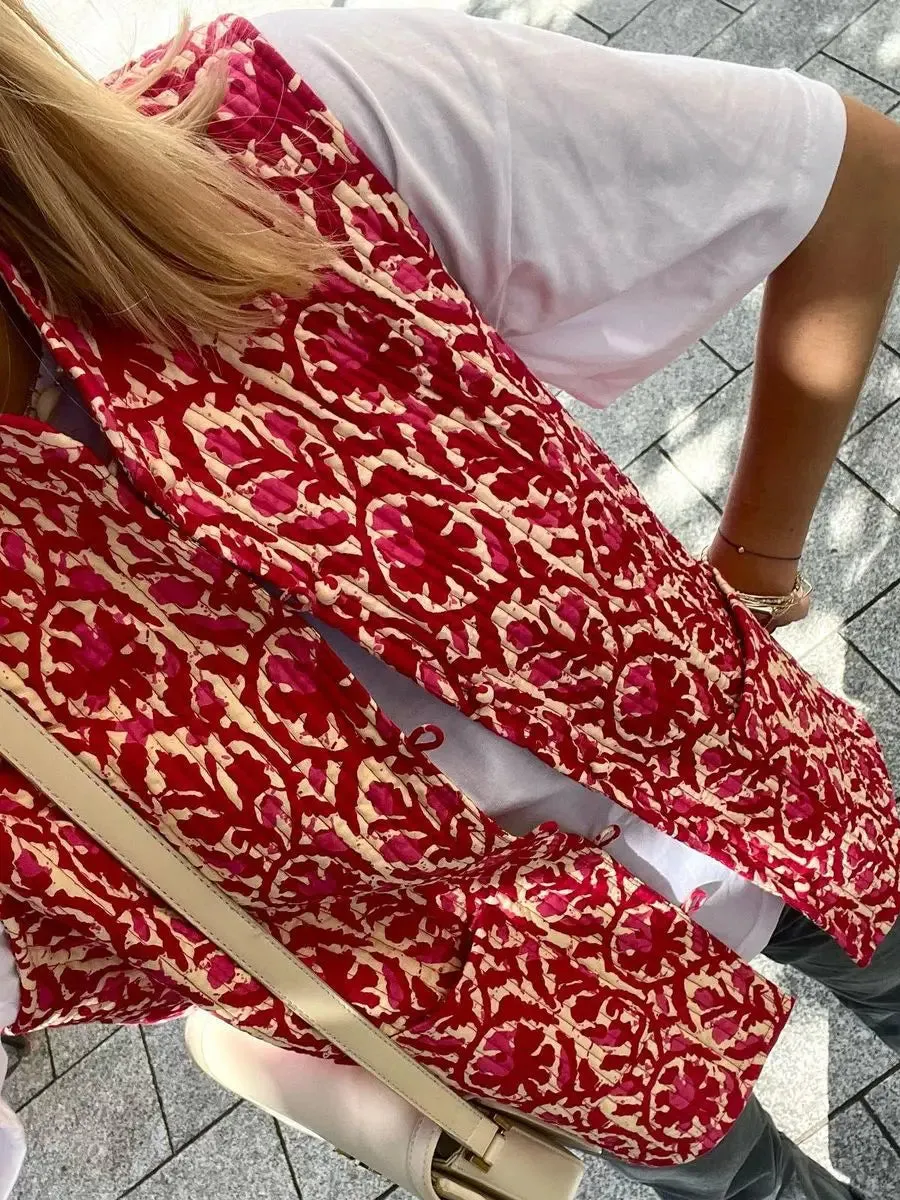 Boheme Printed Stand Collar Vest sold by COMMENSE product image thumbnail 3