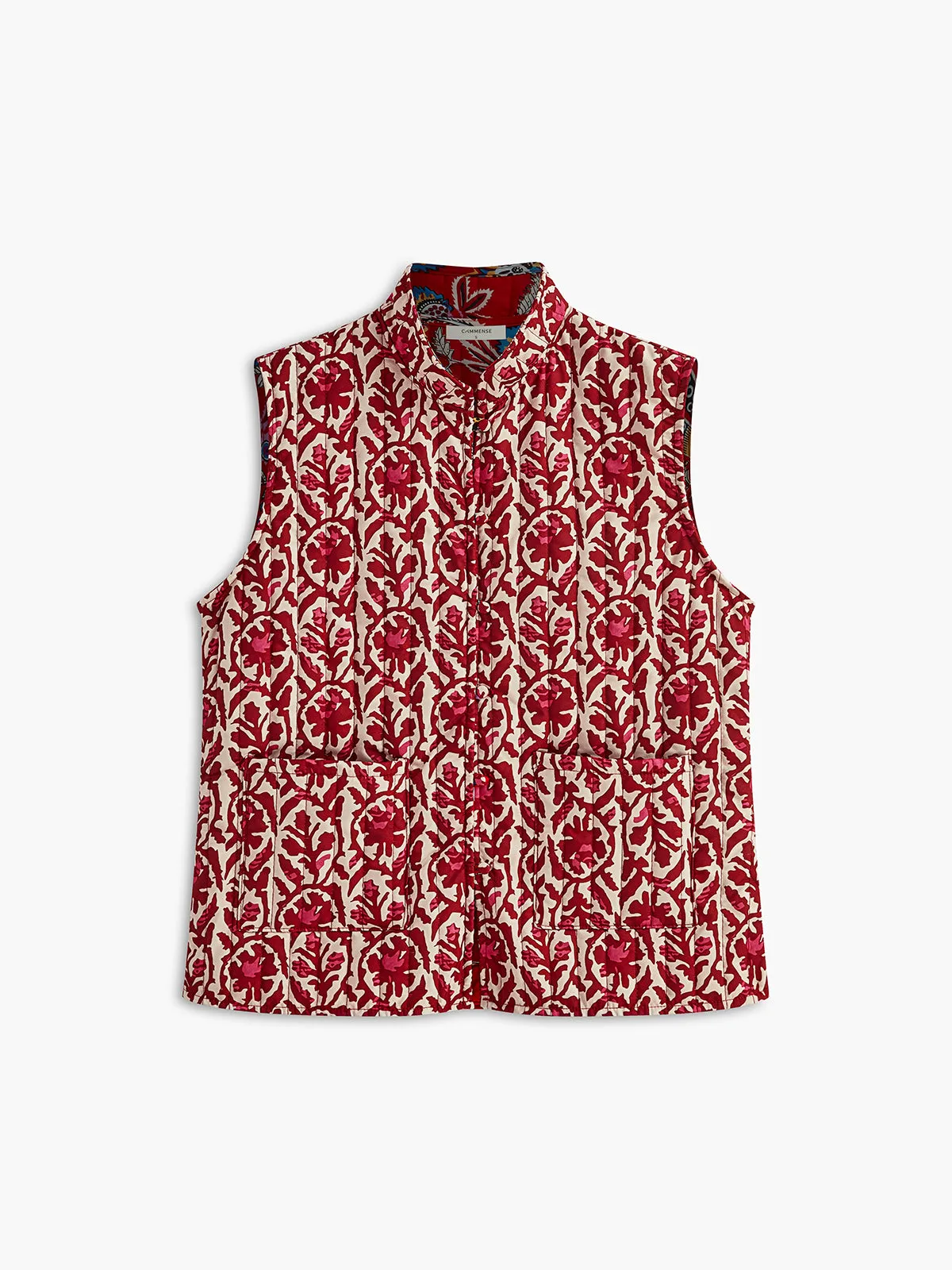 Boheme Printed Stand Collar Vest sold by COMMENSE