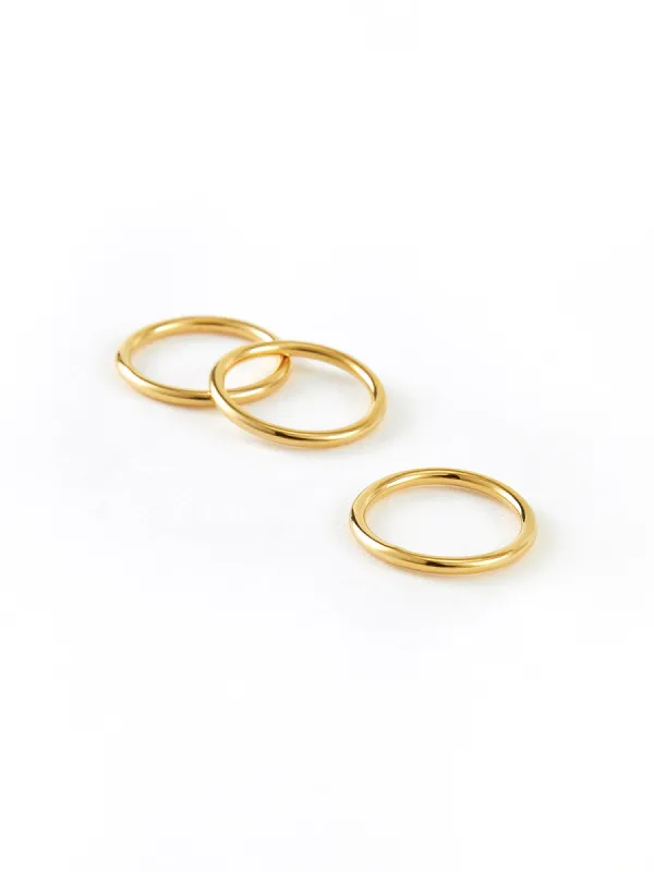 3pcs Minimalist Golden Circle Ring sold by COMMENSE