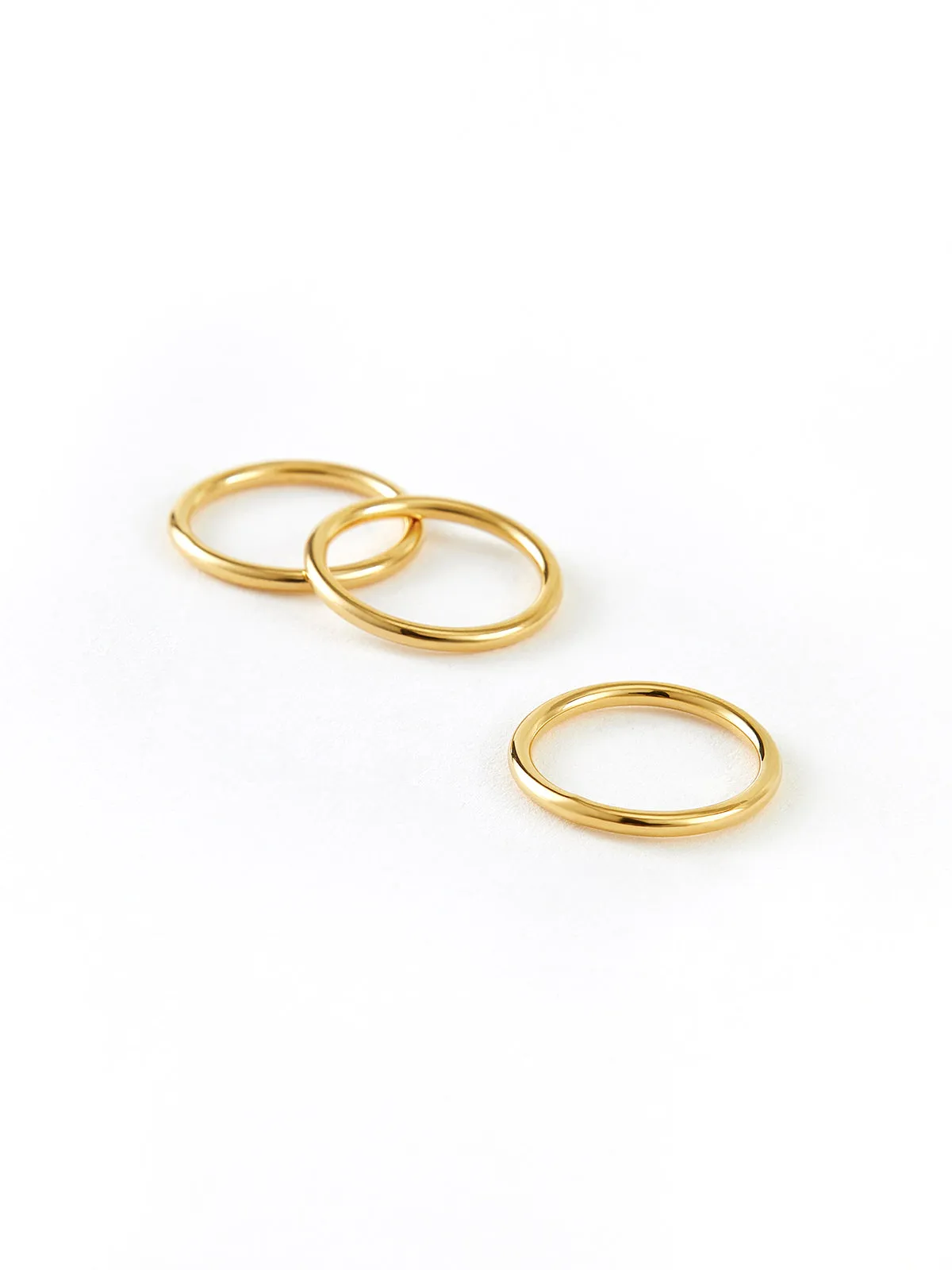 3pcs Minimalist Golden Circle Ring sold by COMMENSE