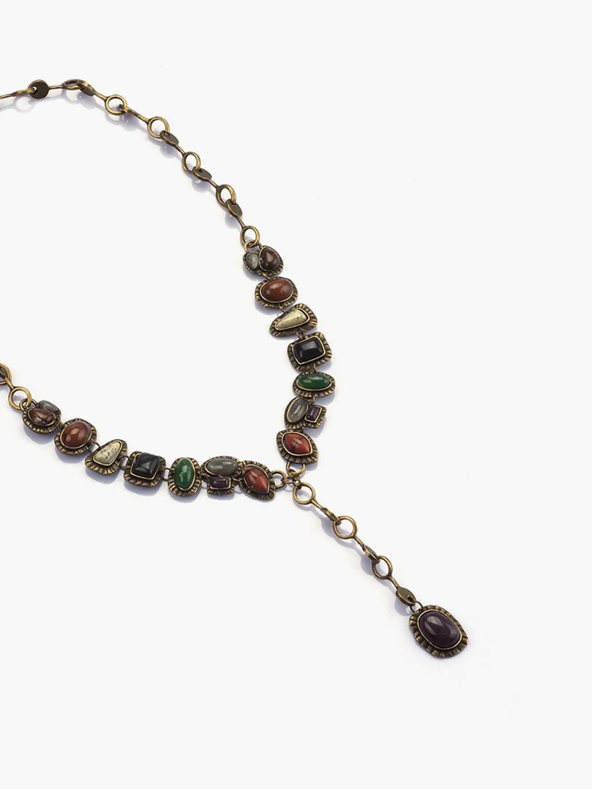 Boheme Geometrical Stones Pendant Necklace sold by COMMENSE product image thumbnail 2