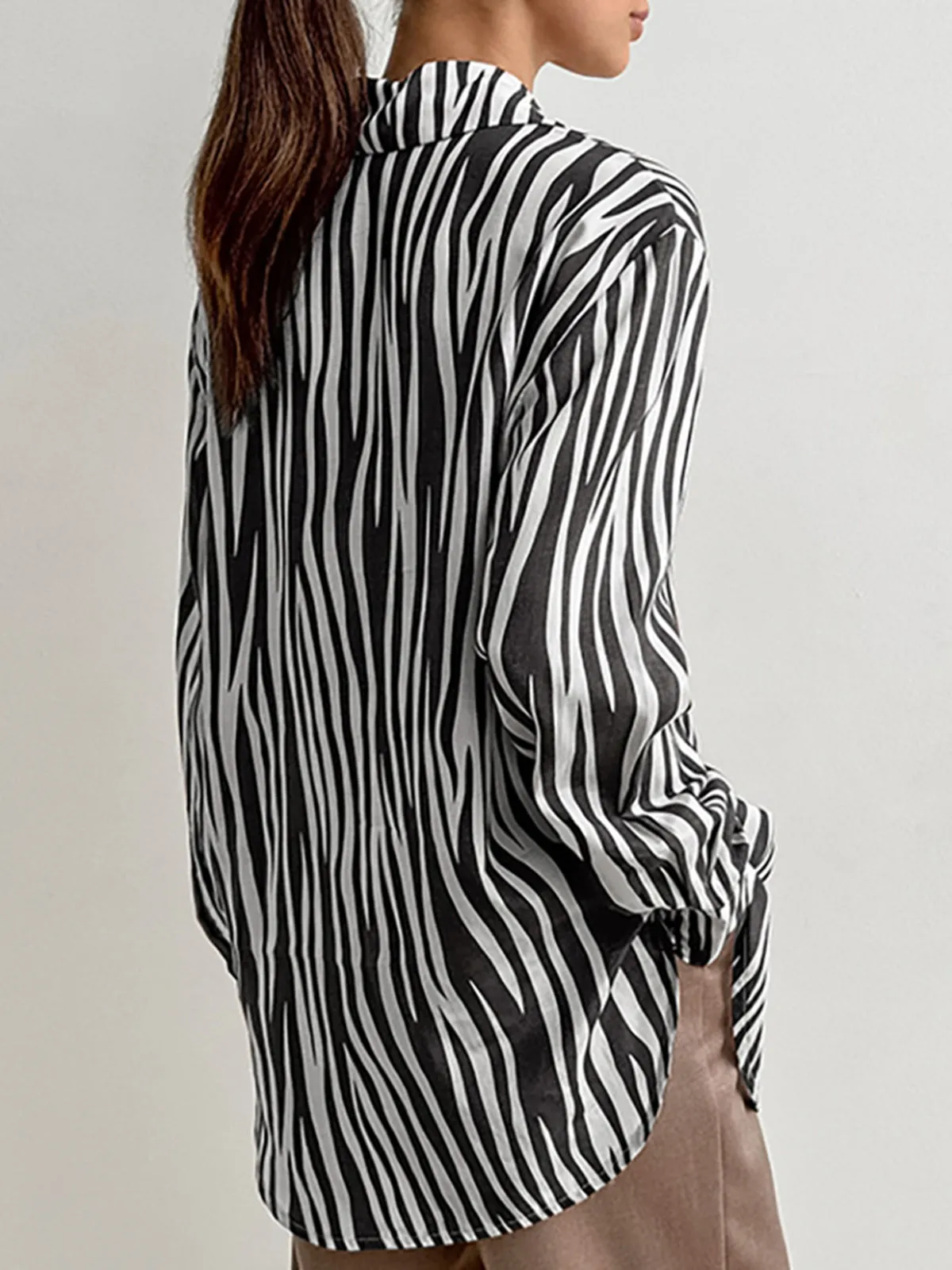 Zebra Printed Polo Shirt sold by COMMENSE product image thumbnail 3