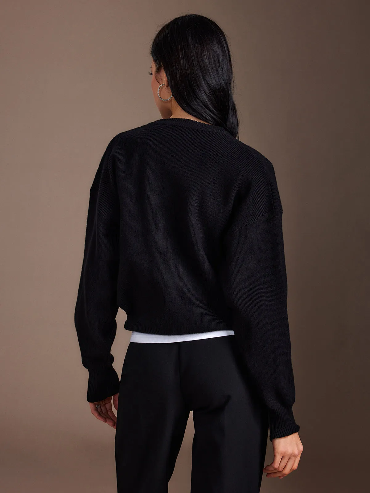 Plain Double Zip Cardigan sold by COMMENSE product image thumbnail 3