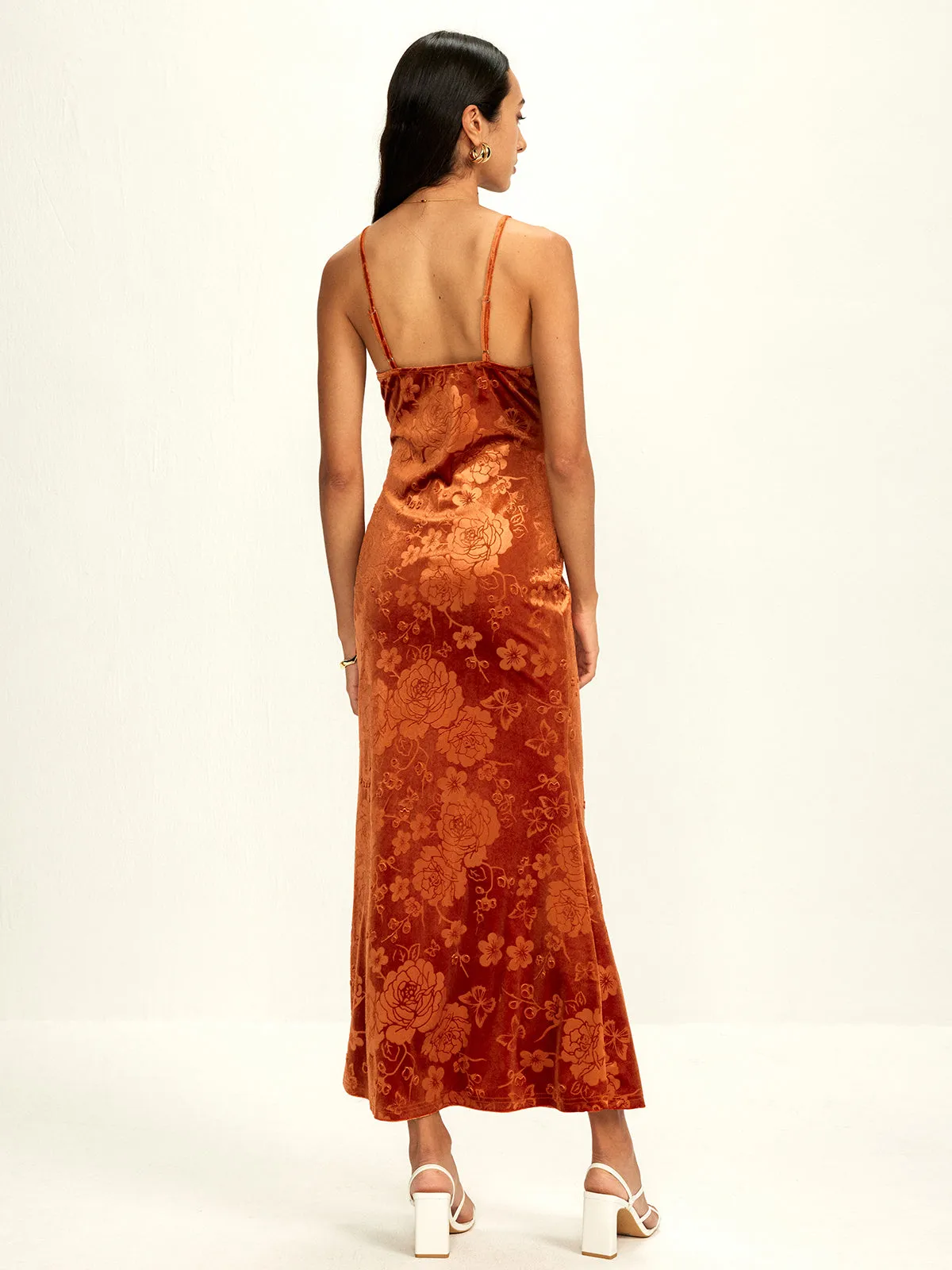 Vintage Open Back Cami Midi Dress sold by COMMENSE product image thumbnail 3