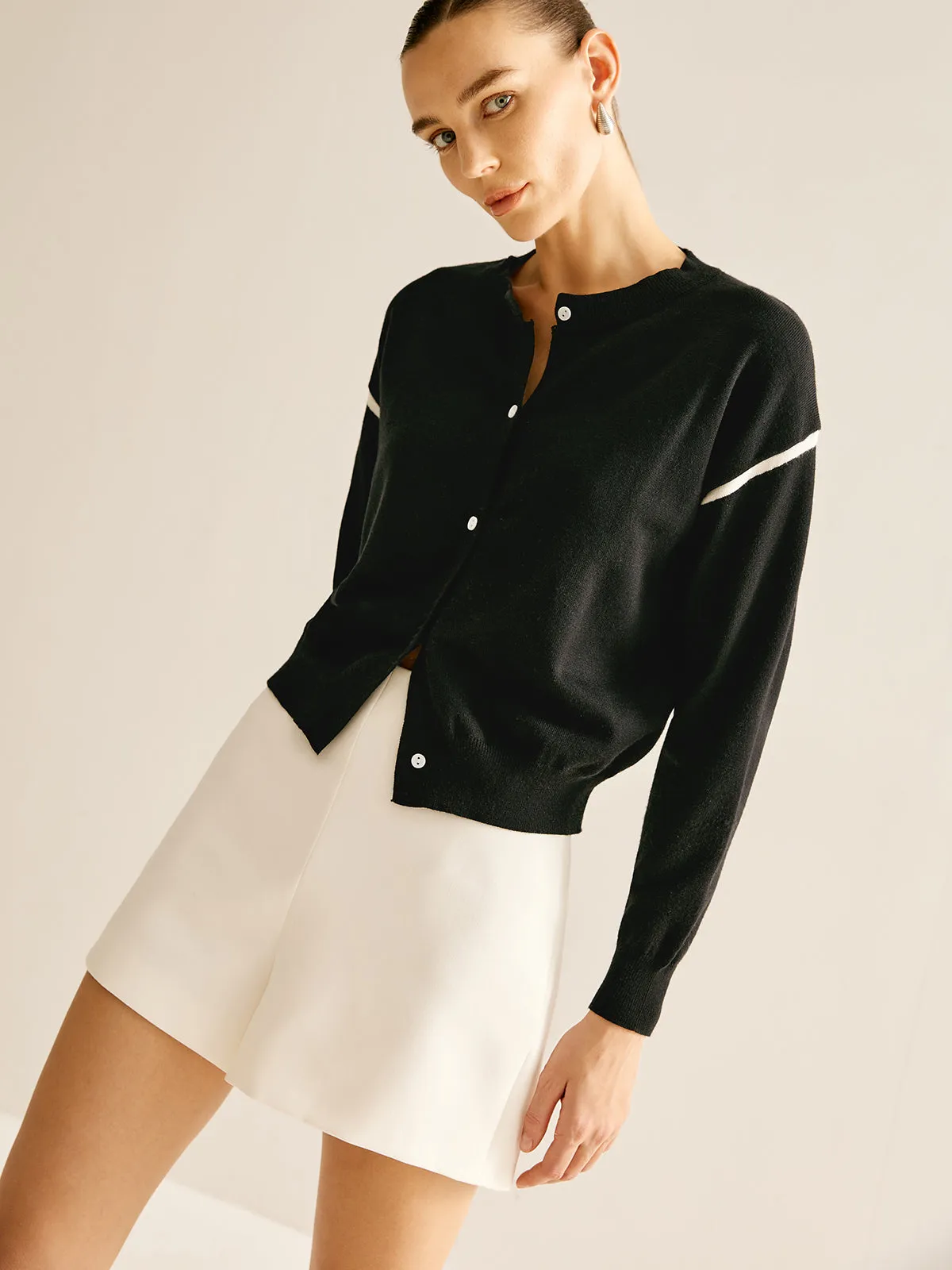 Patchwork Button Down Cardigan sold by COMMENSE