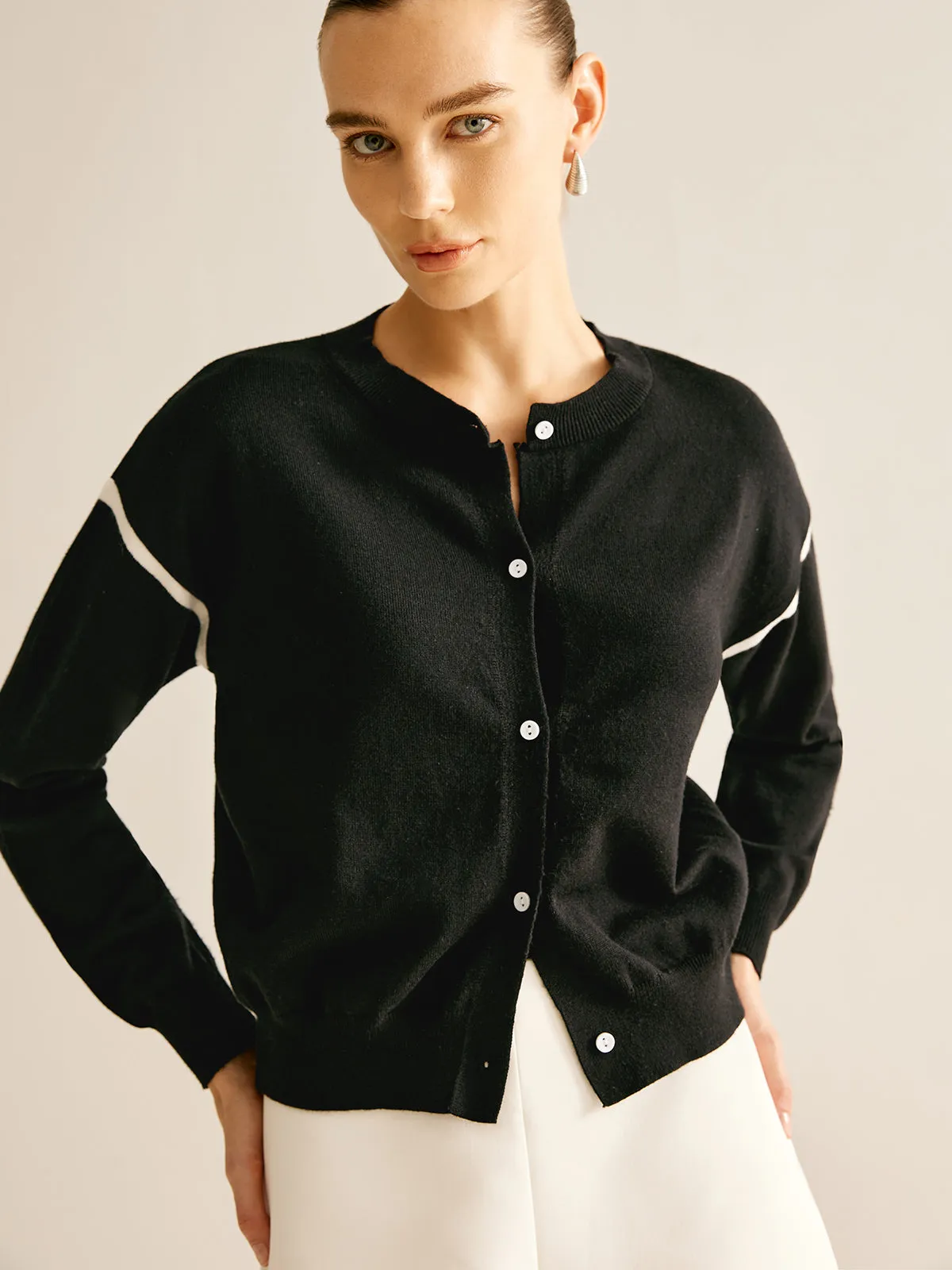 Patchwork Button Down Cardigan sold by COMMENSE product image thumbnail 5