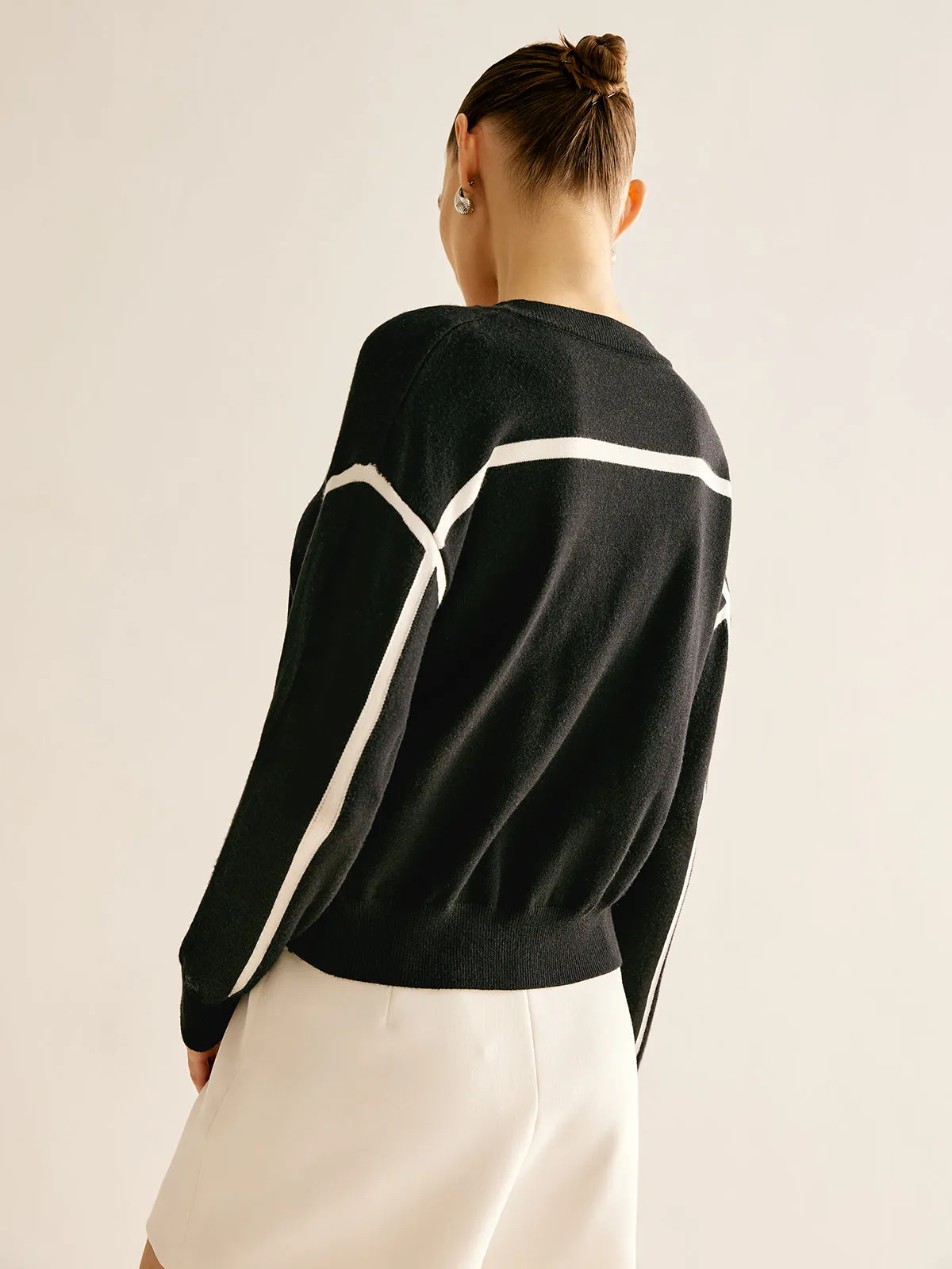 Patchwork Button Down Cardigan sold by COMMENSE product image thumbnail 3