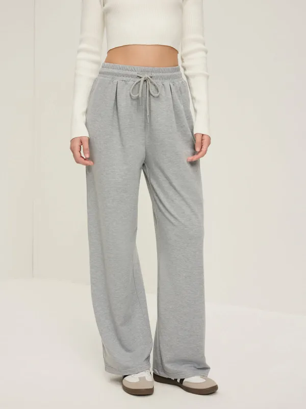 Leisure Drawstring Baggy Sweatpants made by COMMENSE