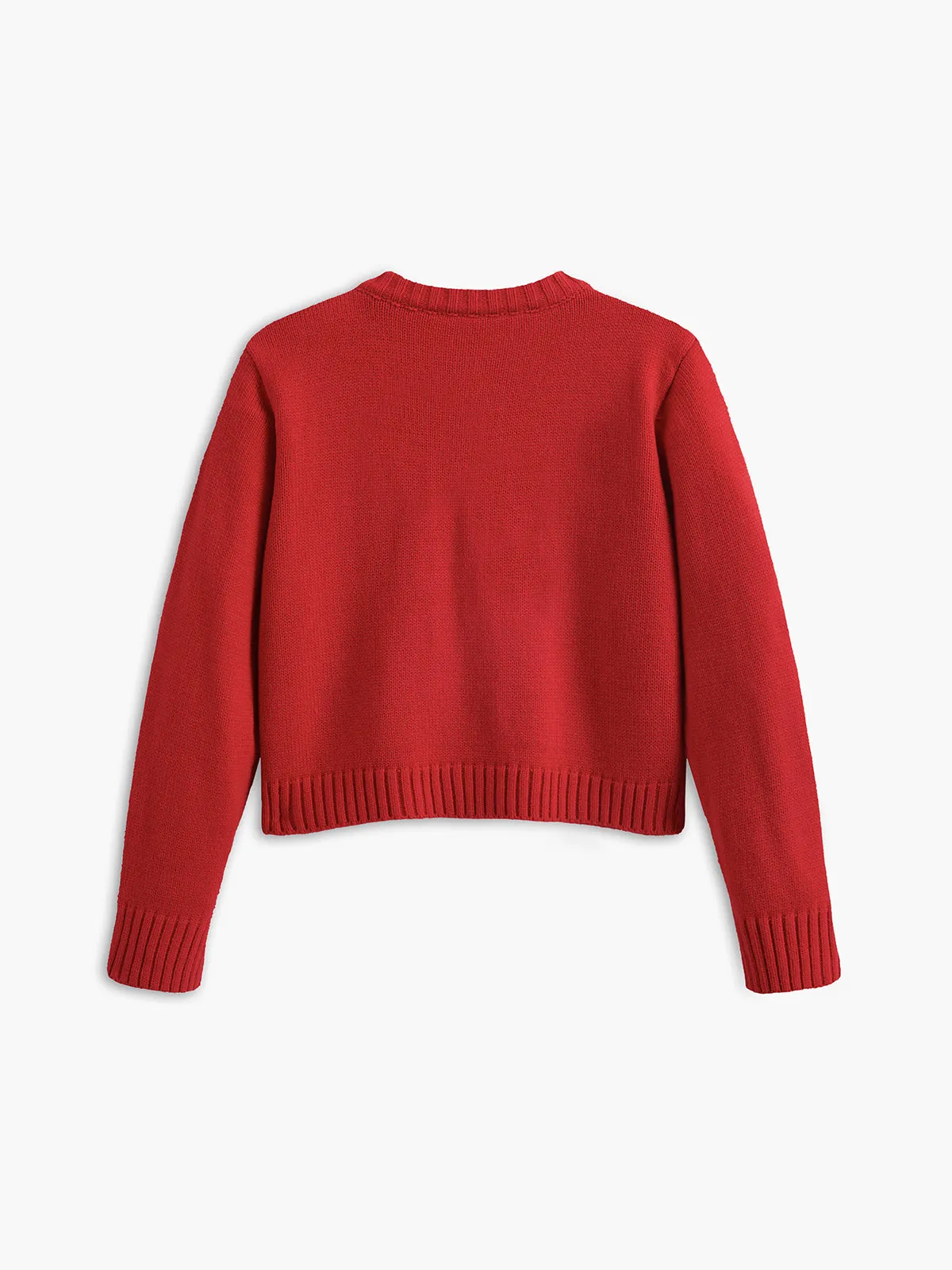Crew Neck Plain Button Cardigan sold by COMMENSE product image thumbnail 2