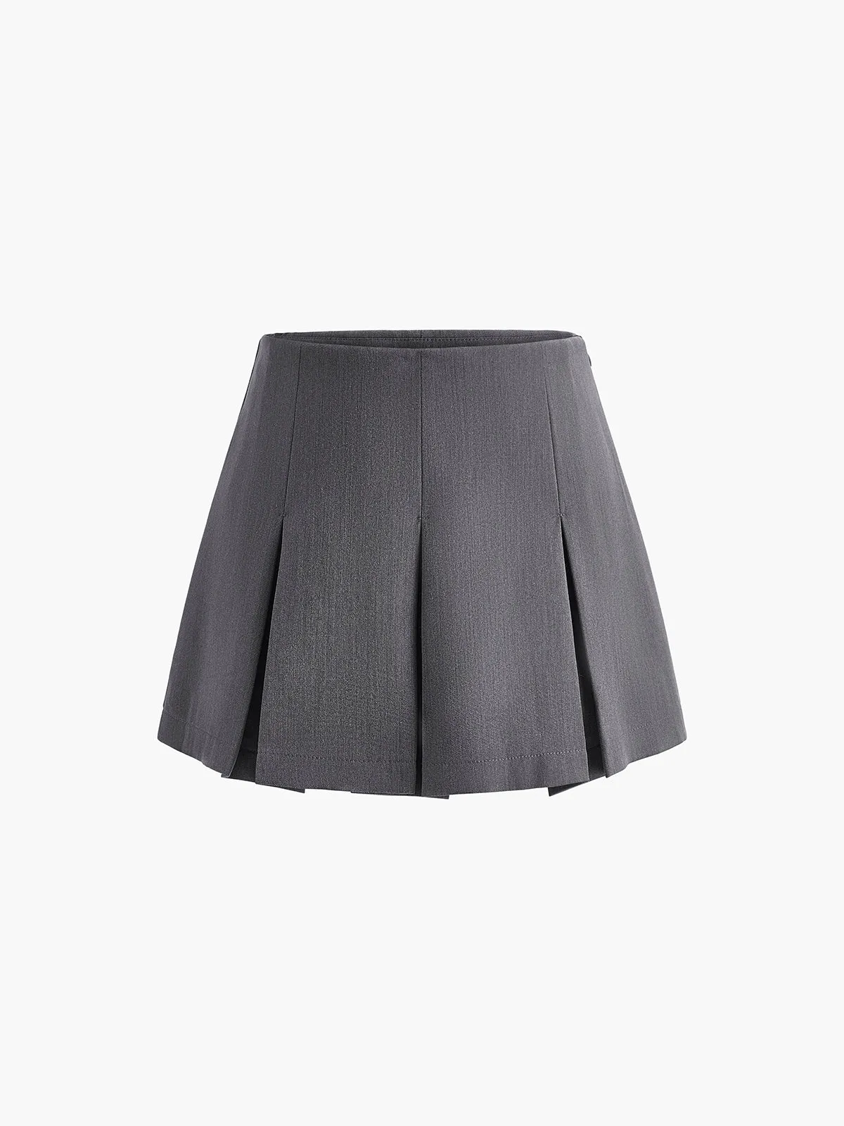 Pleated Zipper Mini Skirt sold by COMMENSE