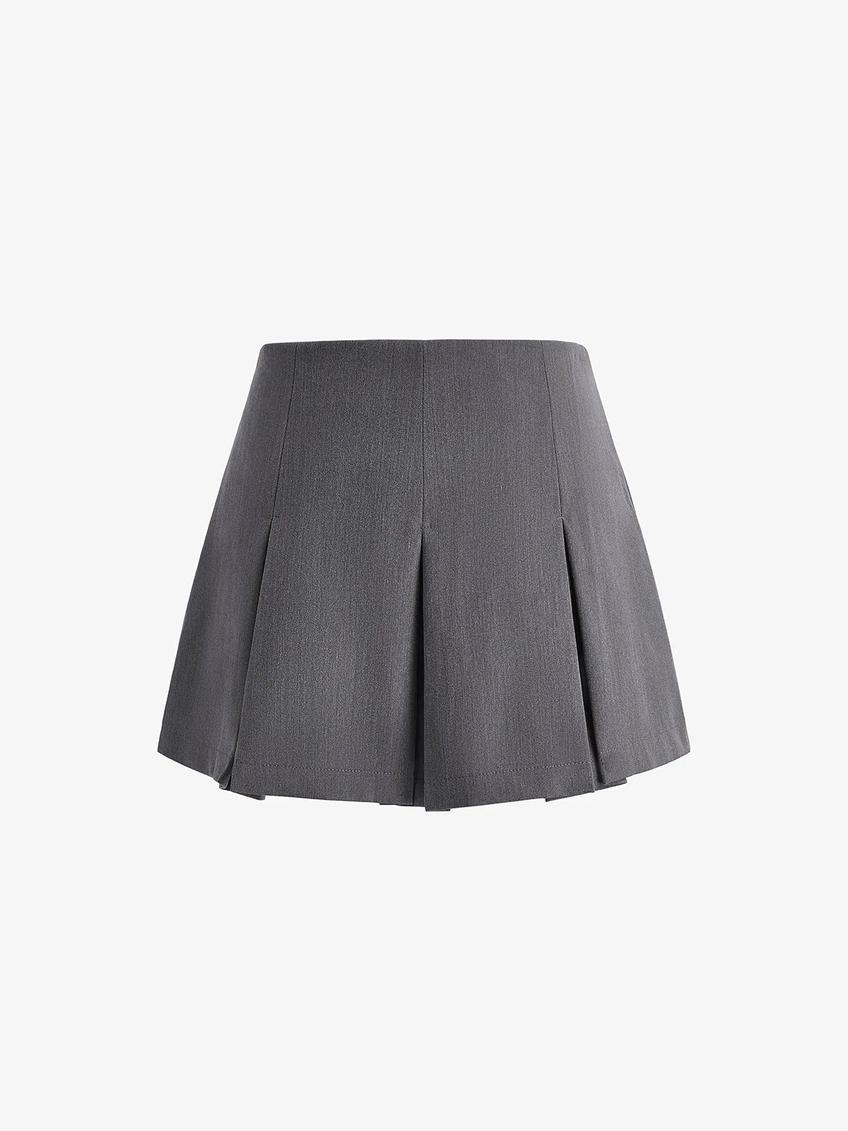 Pleated Zipper Mini Skirt sold by COMMENSE product image thumbnail 2