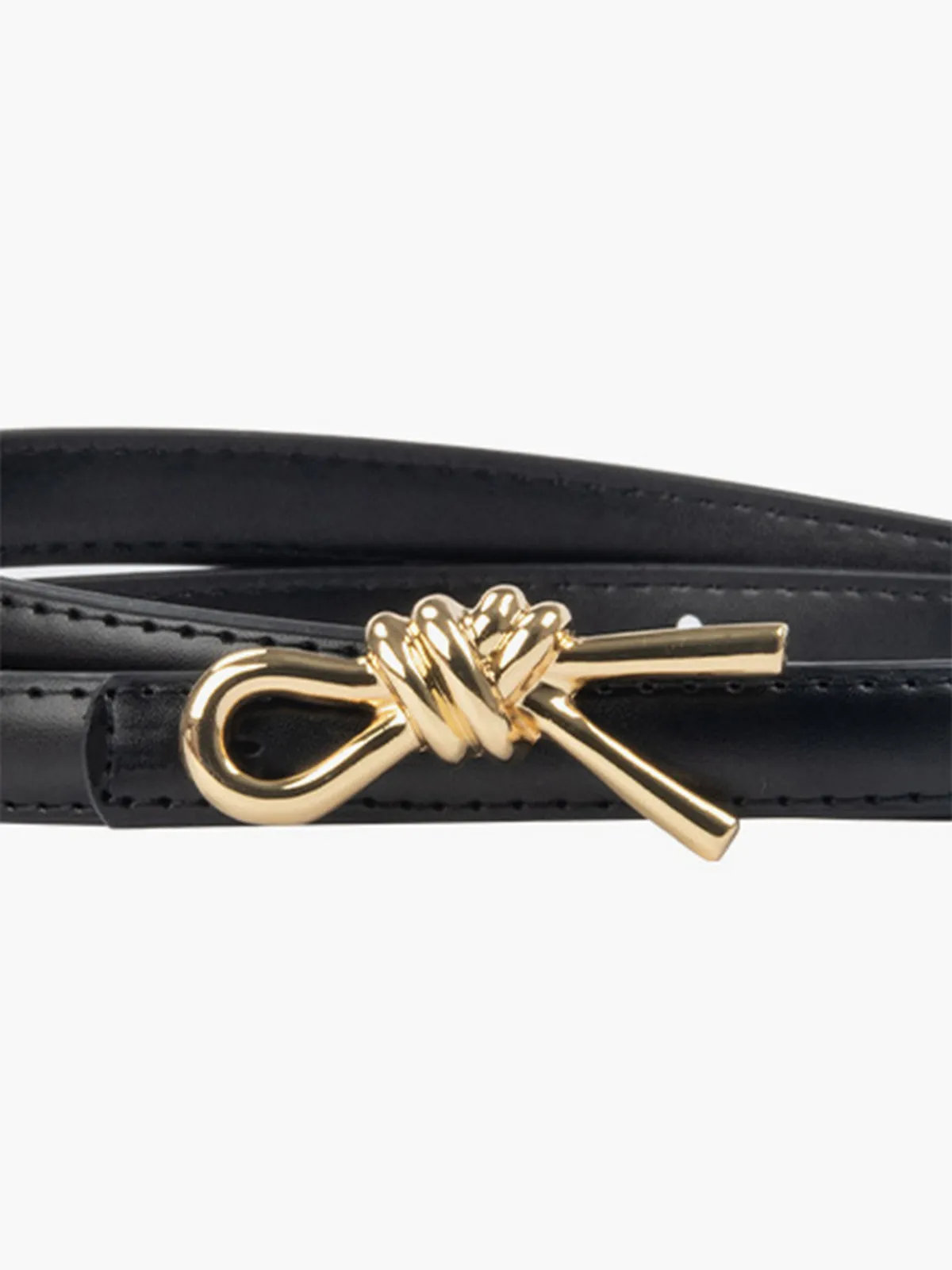 Knotted Decor Buckle Slim Belt sold by COMMENSE product image thumbnail 3