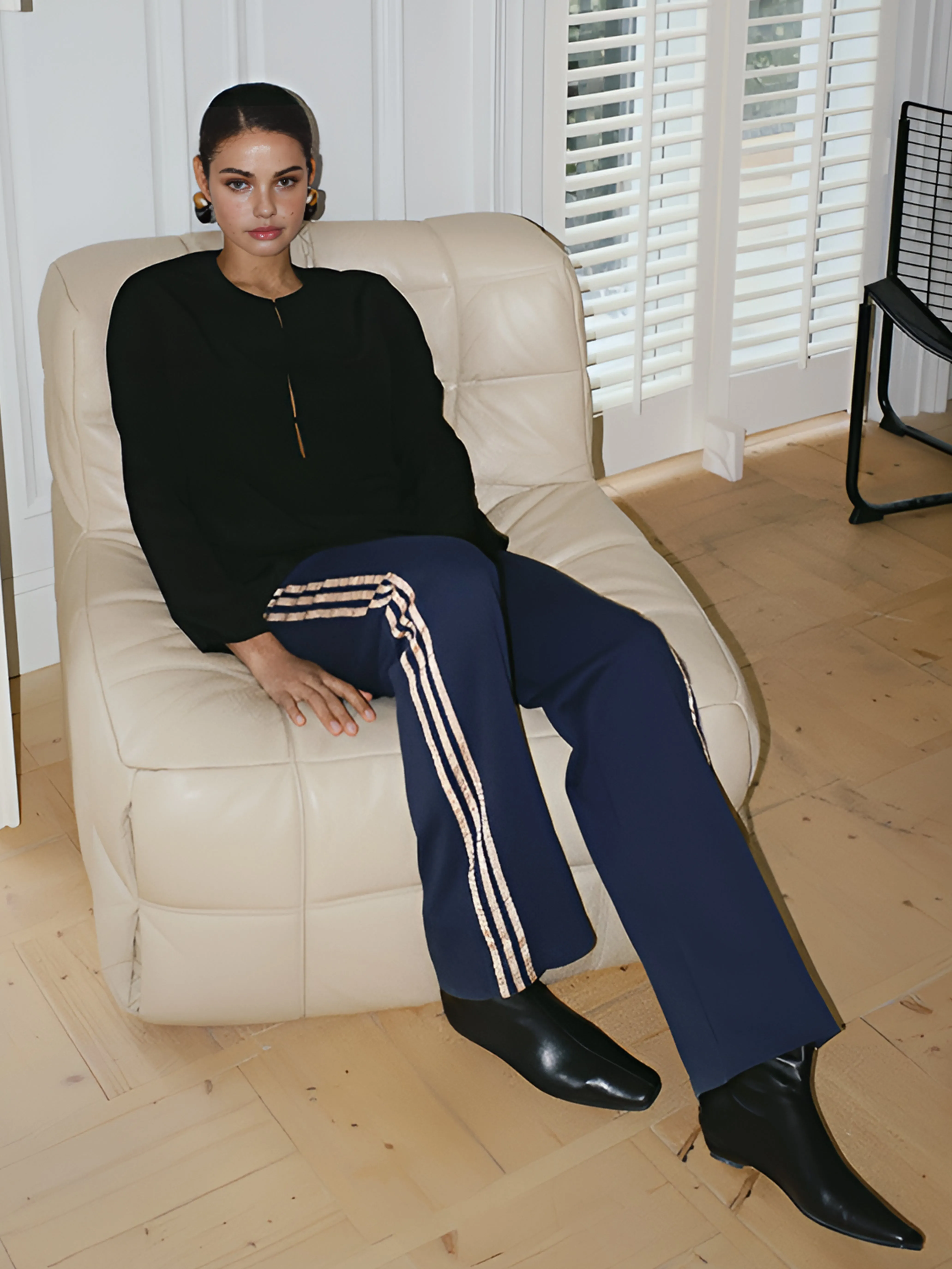 Striped Patchwork Drawstring Sweatpants sold by COMMENSE product image thumbnail 4