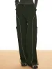 Contrast Piping Drawstring Pants sold by COMMENSE