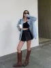 Lapel Pockets Denim Jacket sold by COMMENSE