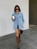 Lapel Pockets Denim Jacket sold by COMMENSE