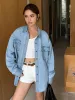Lapel Pockets Denim Jacket sold by COMMENSE