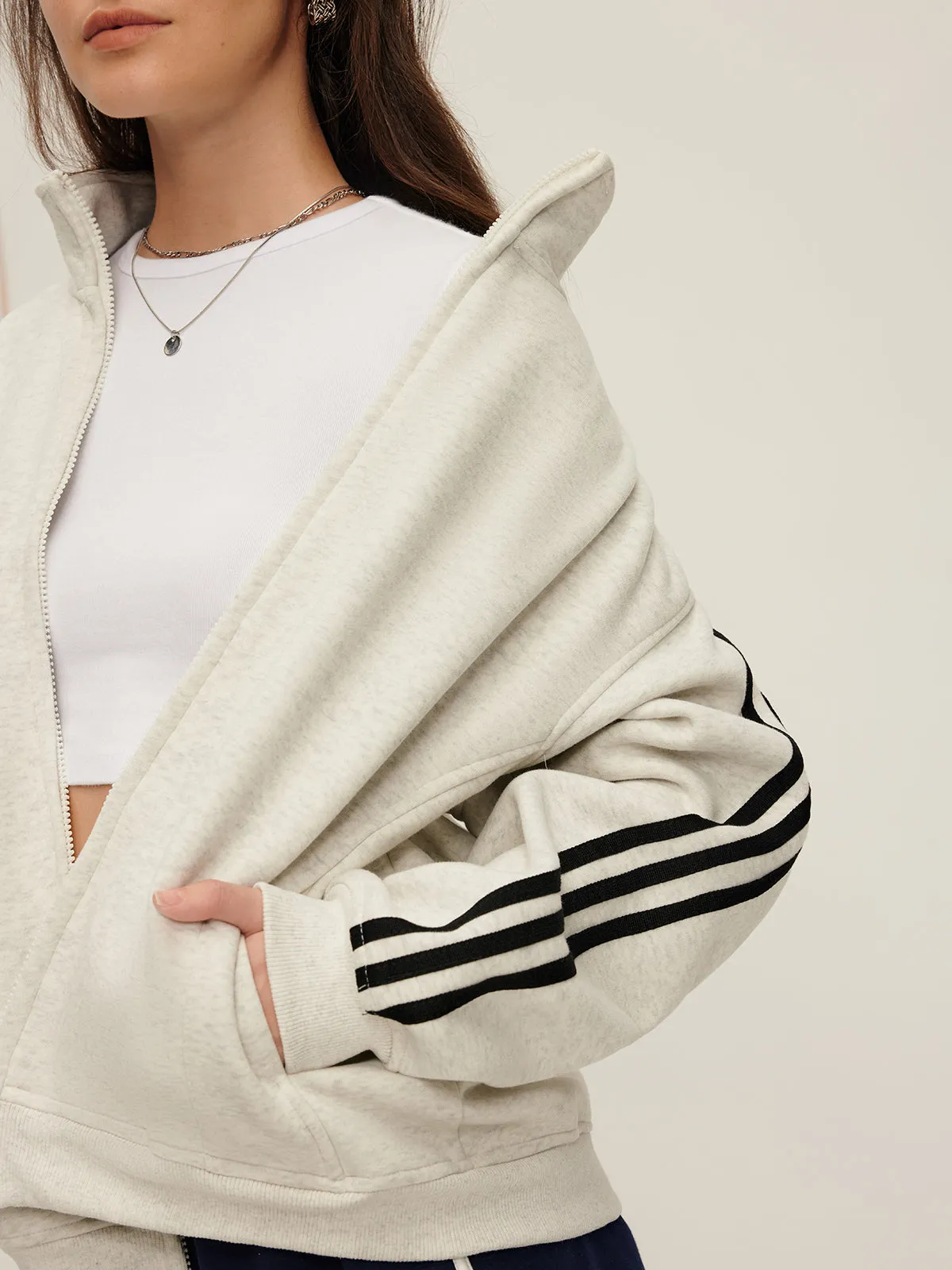 Patchwork Double-Zip Jacket sold by COMMENSE product image thumbnail 4