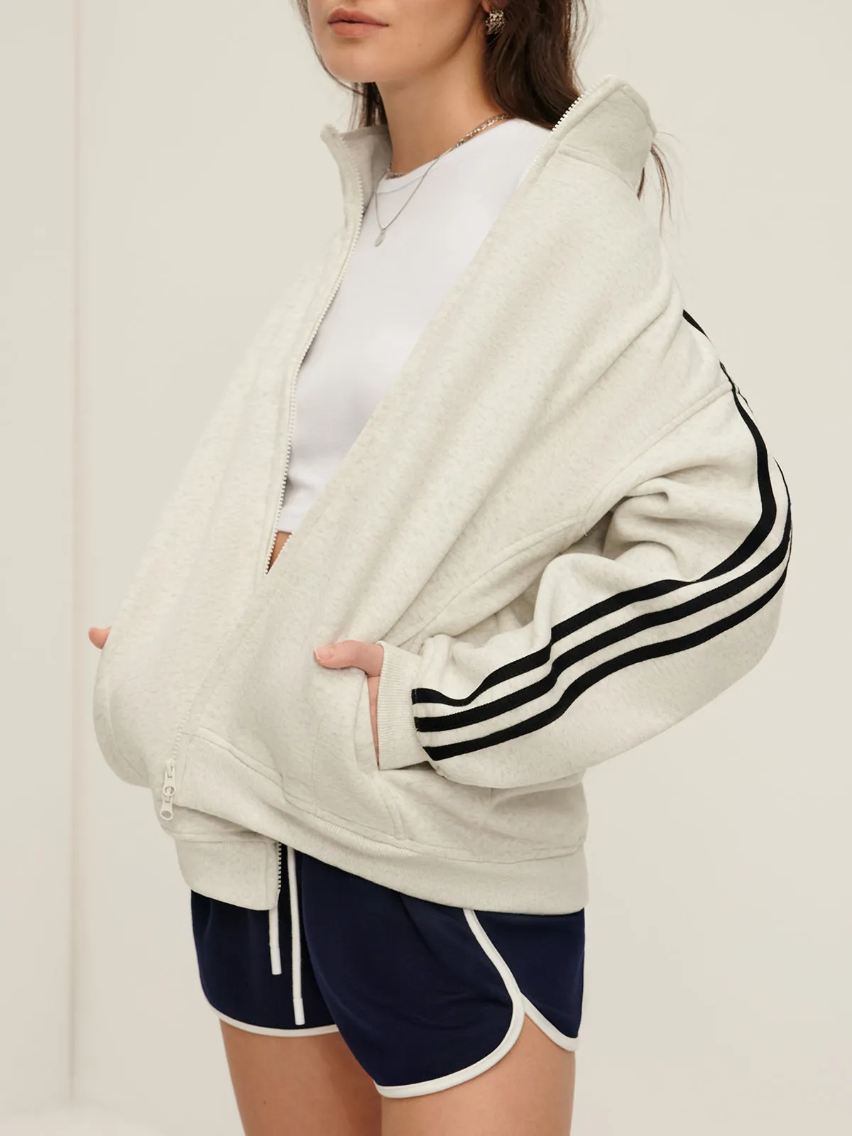 Patchwork Double-Zip Jacket sold by COMMENSE product image thumbnail 5