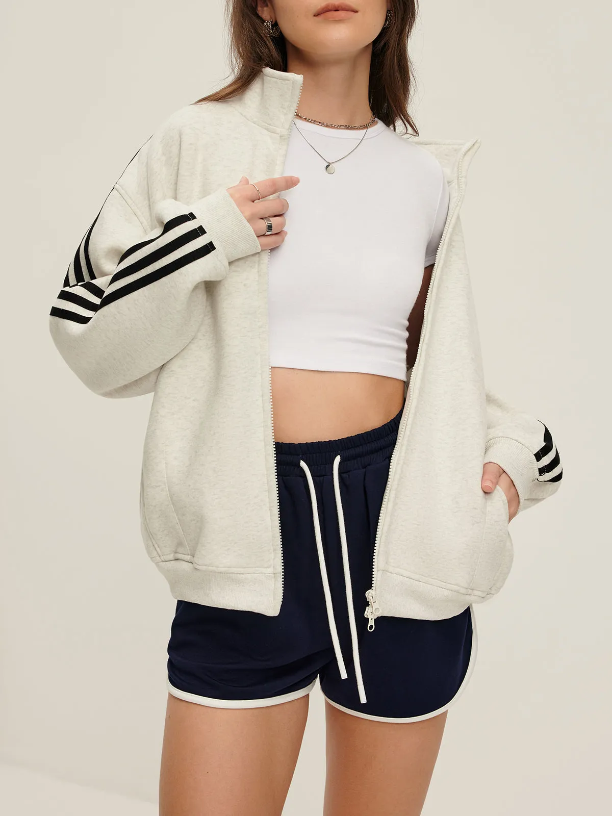 Patchwork Double-Zip Jacket sold by COMMENSE product image thumbnail 2