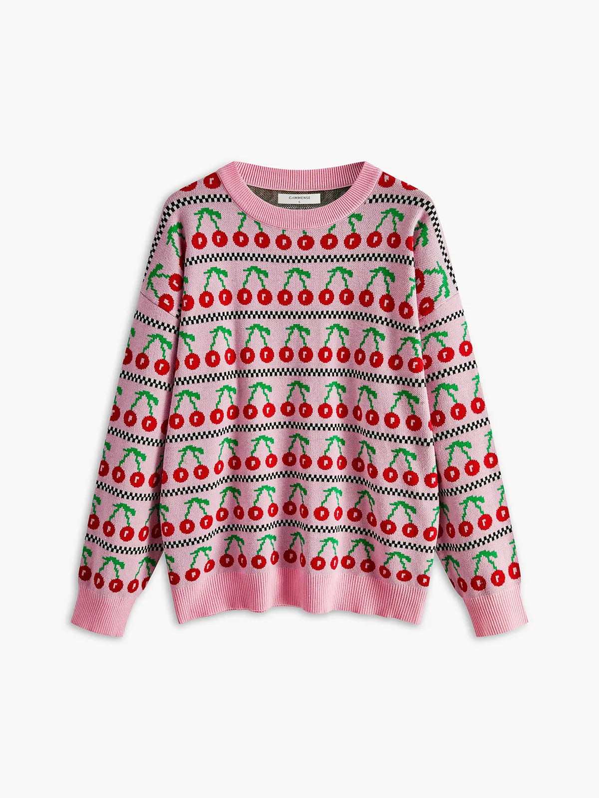 Cherry Pullover Sweater sold by COMMENSE