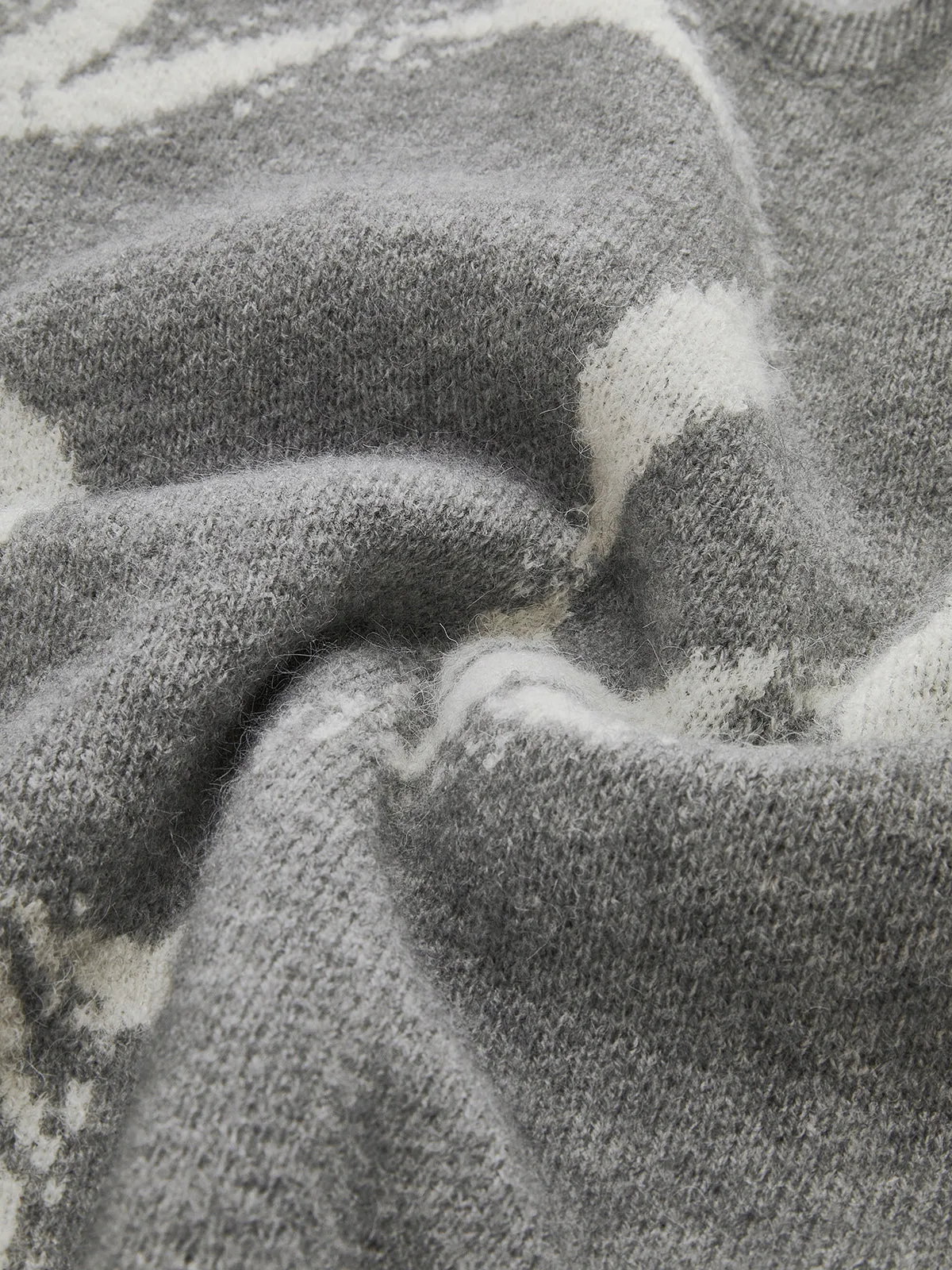 Bow Printed Loose Pullover Sweater sold by COMMENSE product image thumbnail 4