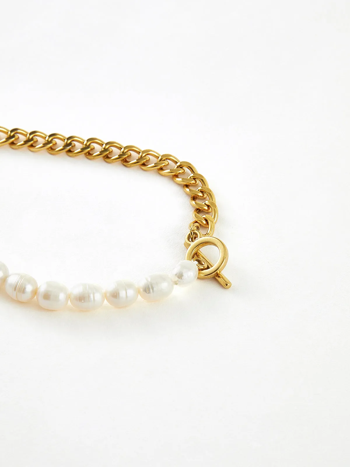 Pearl Chunky Chain Lariat Necklace sold by COMMENSE product image thumbnail 2