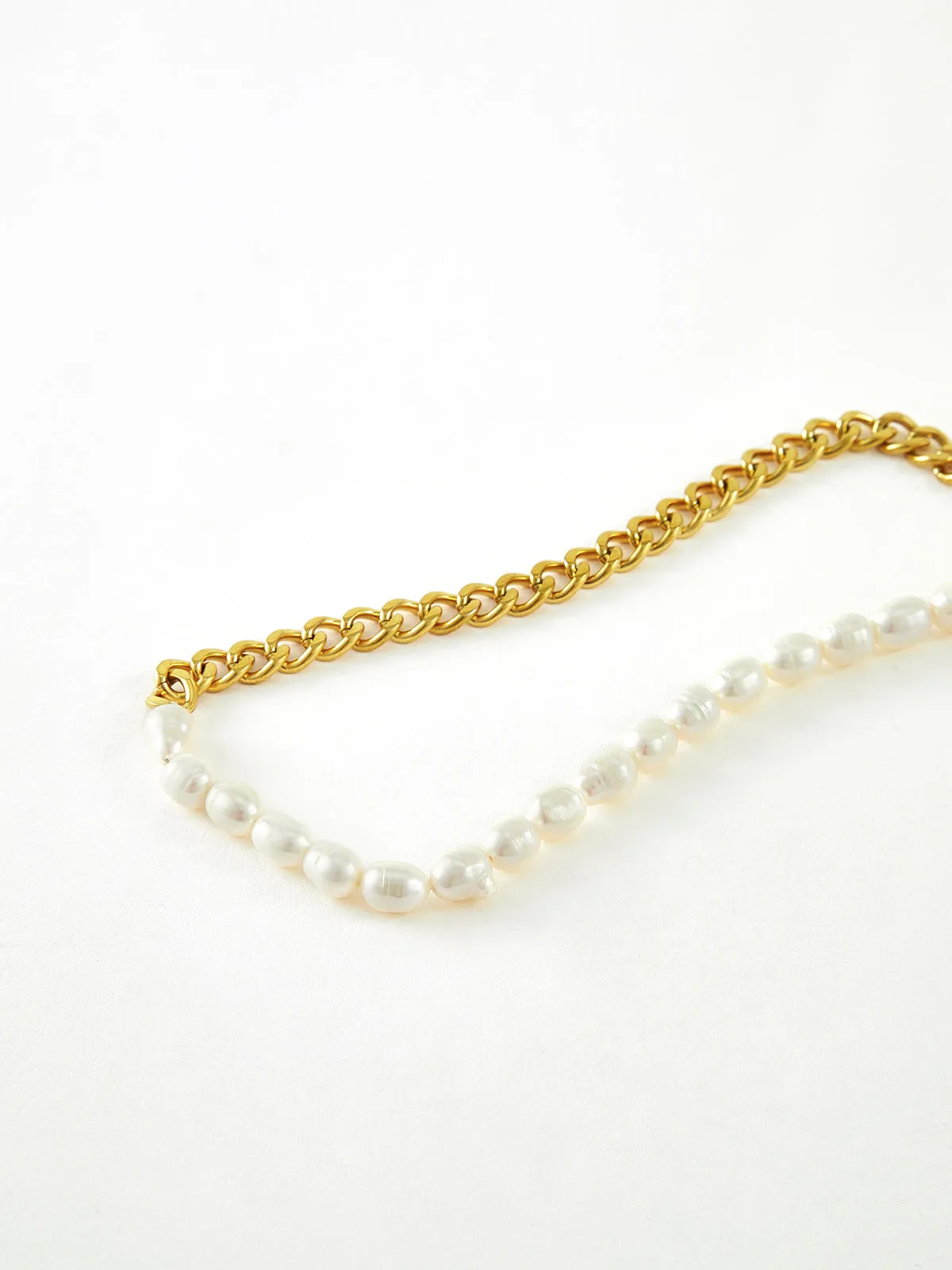 Pearl Chunky Chain Lariat Necklace sold by COMMENSE product image thumbnail 3