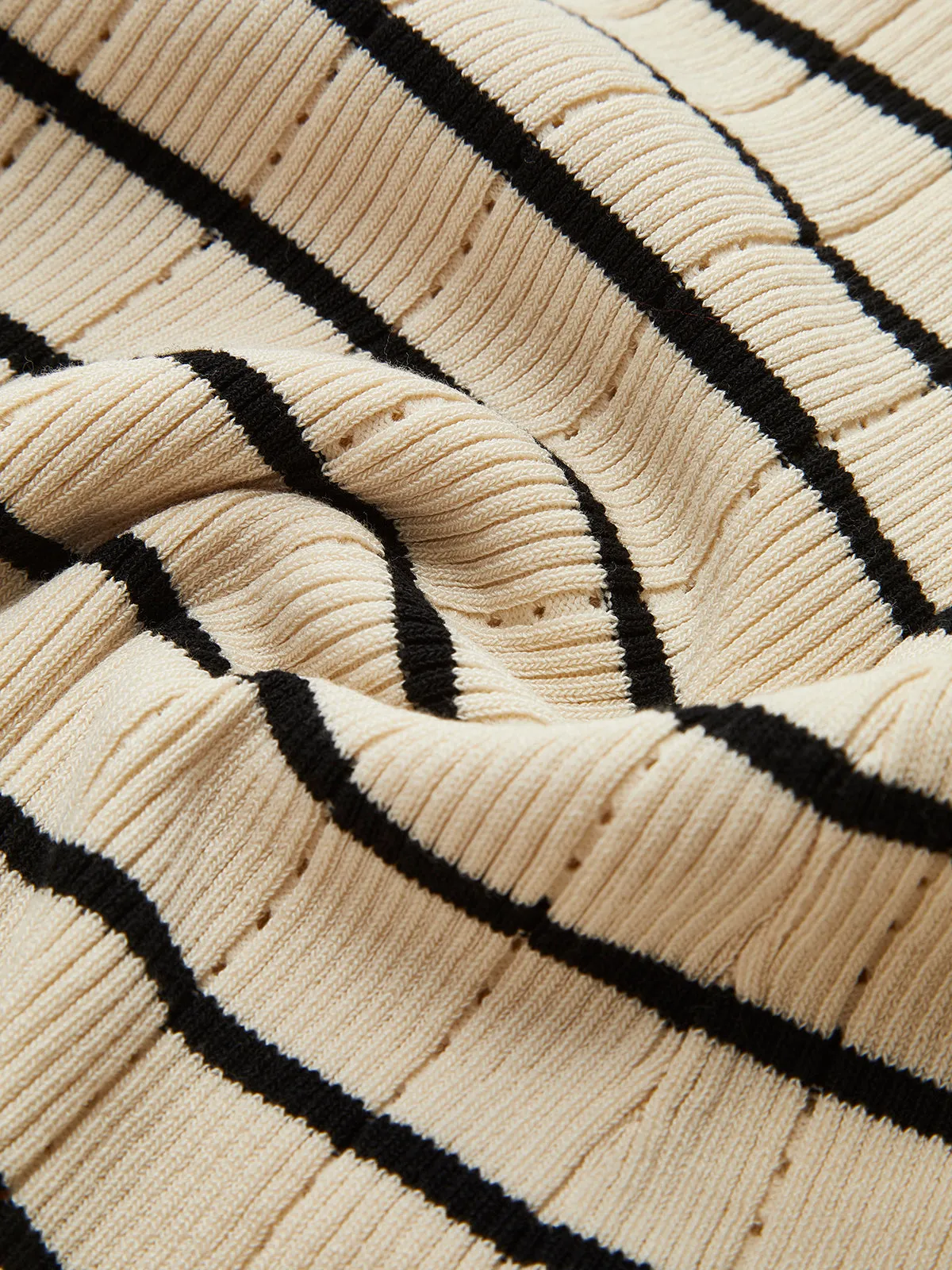 Ruffle Striped Sweater Cami Dress sold by COMMENSE product image thumbnail 4