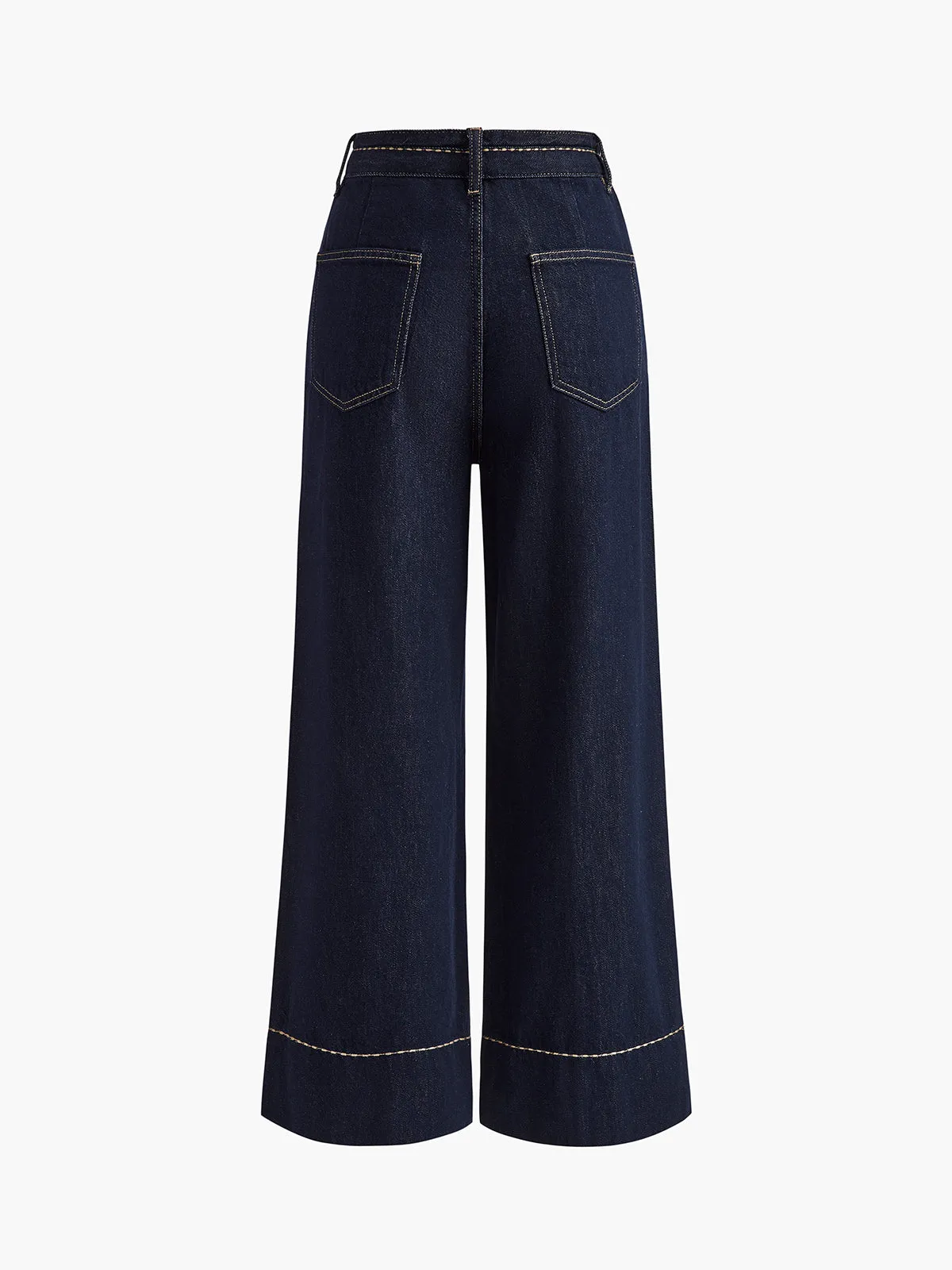 Wide Leg Denim Jeans sold by COMMENSE product image thumbnail 4