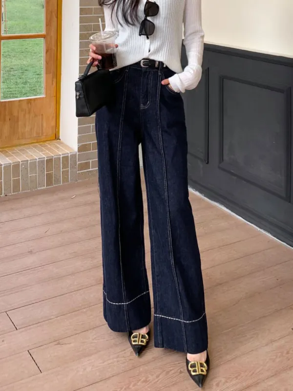 Wide Leg Denim Jeans sold by COMMENSE
