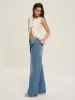 Raw Hem Piping Denim Jean sold by COMMENSE