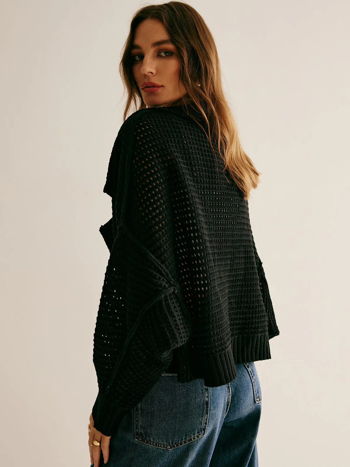 Plain Hollow Versatile Cardigan sold by COMMENSE product image thumbnail 4