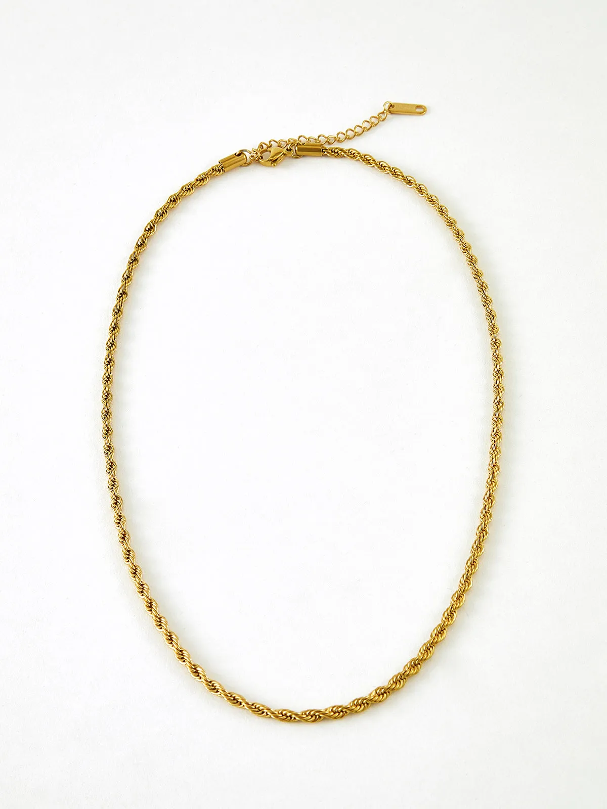 Minimalist Golden Twisted Necklace sold by COMMENSE product image thumbnail 2