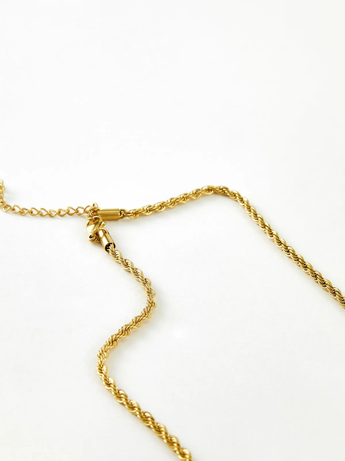 Minimalist Golden Twisted Necklace sold by COMMENSE product image thumbnail 3