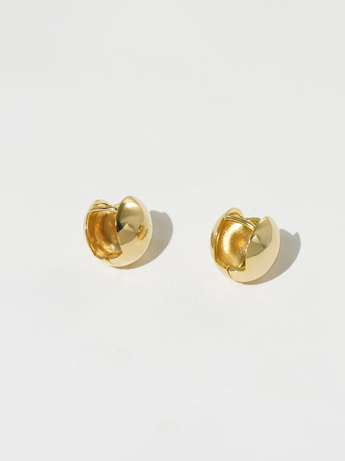 Golden Ball-Shape Stud Earrings sold by COMMENSE product image thumbnail 3