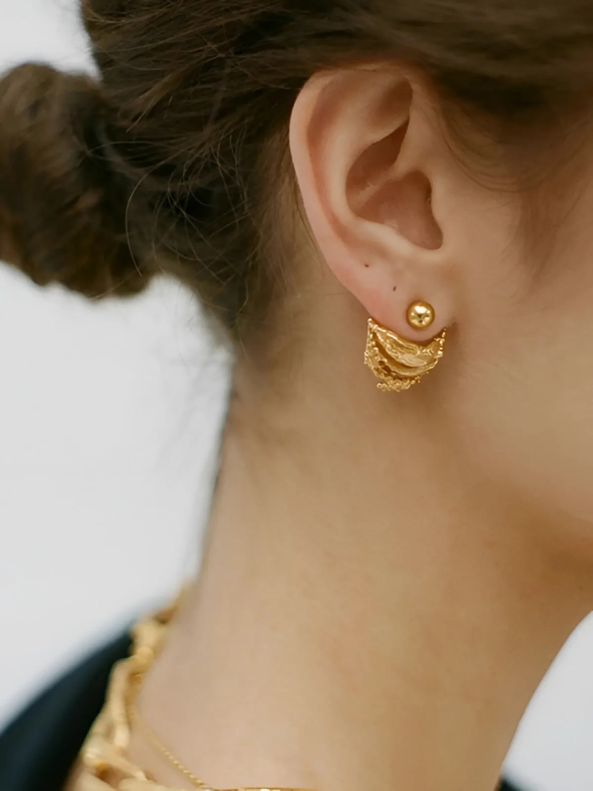 Retro Irregular Curved Stud Earrings sold by COMMENSE