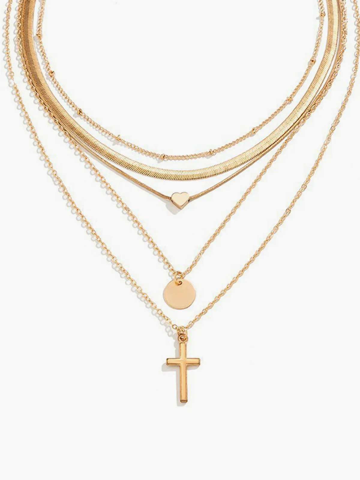 Multi-Layered Stacking Pendant Necklace sold by COMMENSE product image thumbnail 3