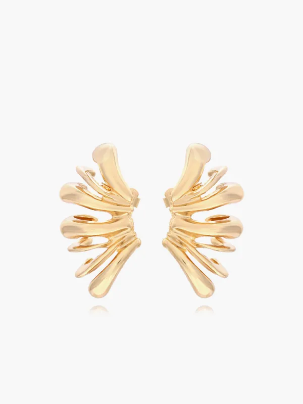 Golden Angel Wings Stud Earrings sold by COMMENSE