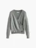 Criss Cross Button Sweater sold by COMMENSE