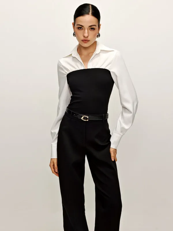 Two Tone Panel Polo Shirt sold by COMMENSE