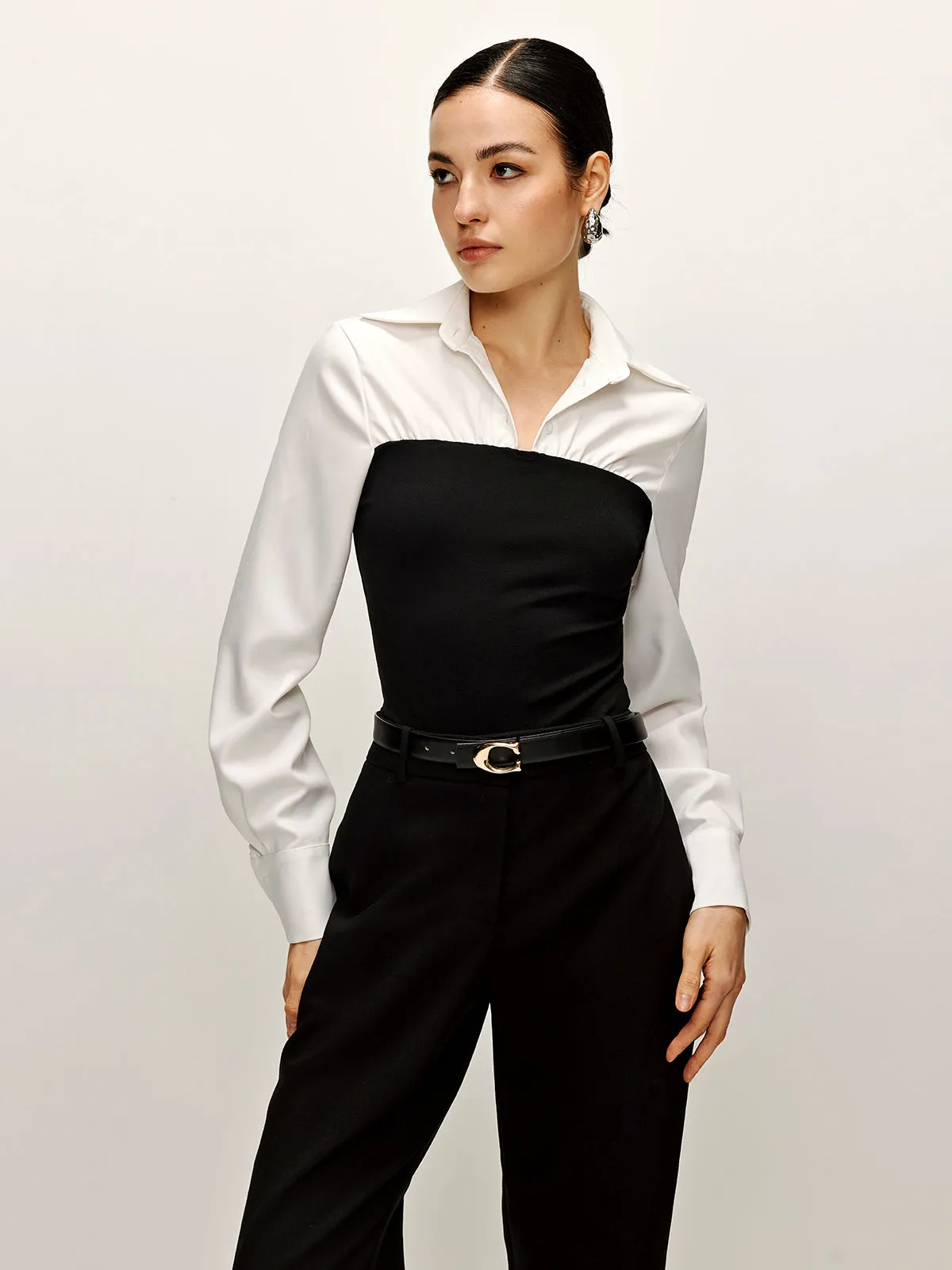 Two Tone Panel Polo Shirt sold by COMMENSE product image thumbnail 2