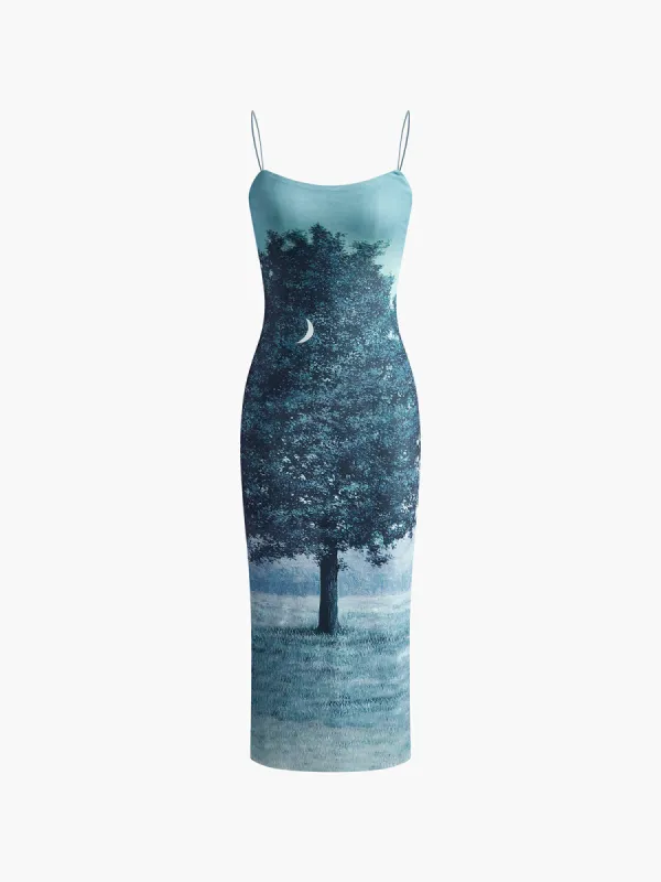 Landscape Printed Cami Dress sold by COMMENSE
