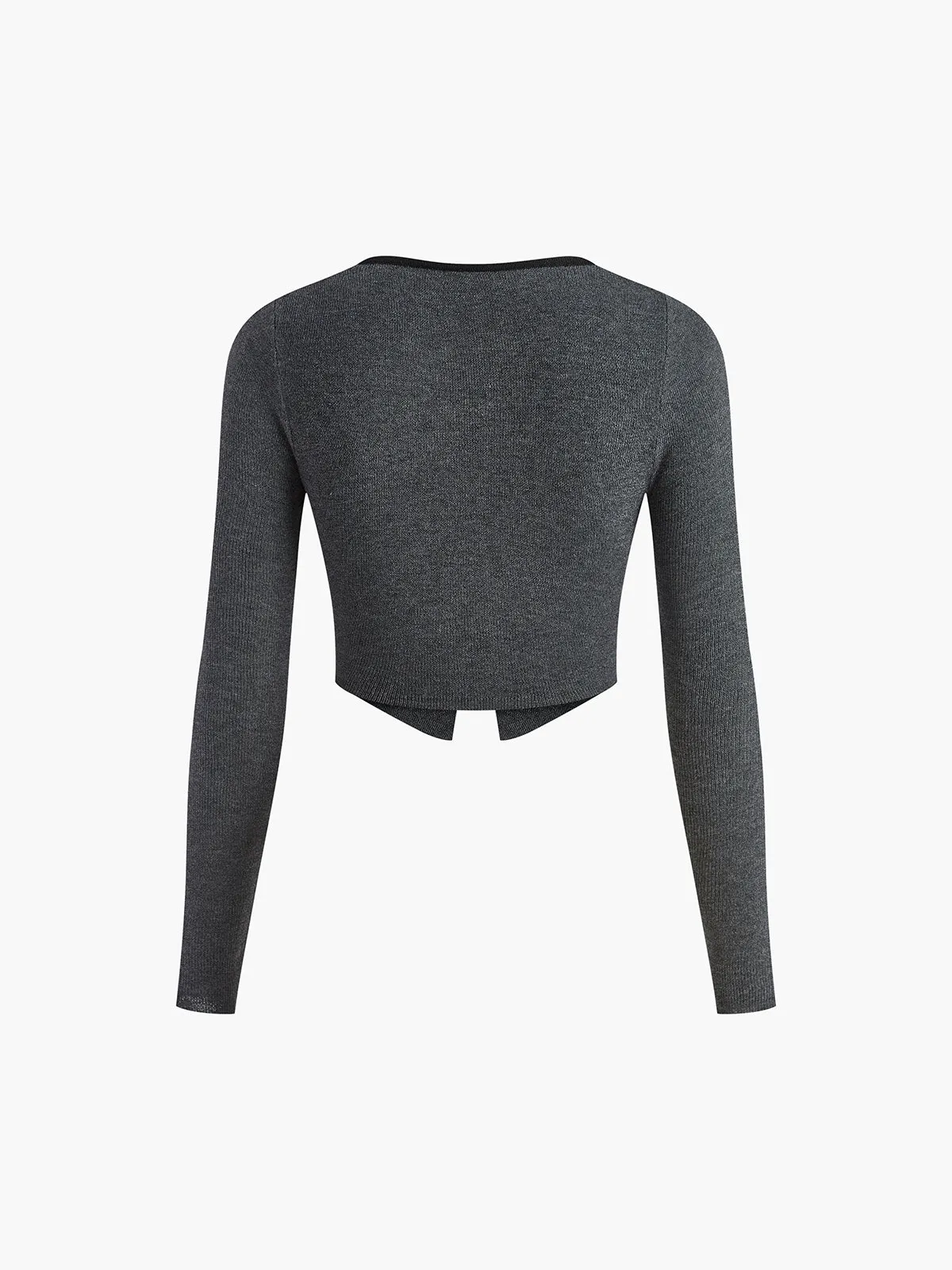 Bow Decor Slim Knit Top sold by COMMENSE product image thumbnail 2